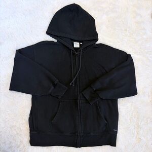 Tna Hoodie Womens Large Black Full Zip Fleece Lined Drawstring Aritzia Hooded